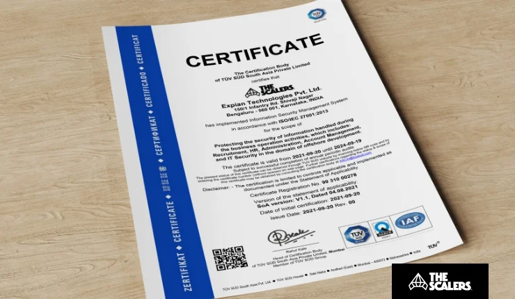 ISO 27001 Certificate
