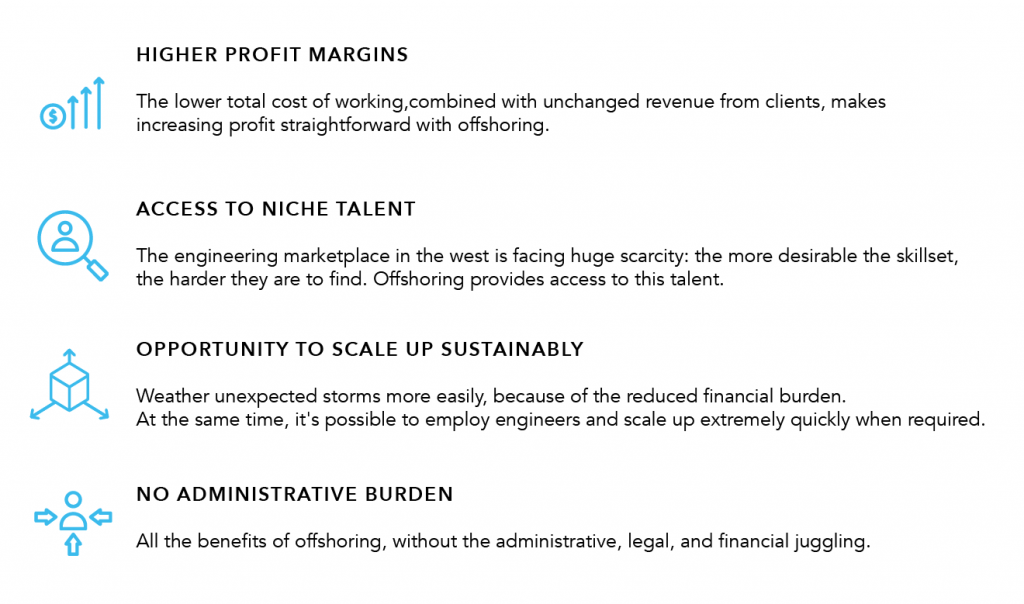 tangible business benefits of offshoring