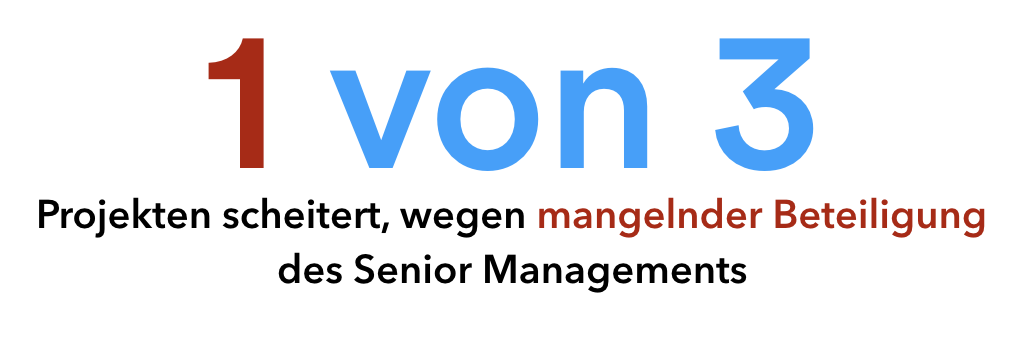 Software-Projekte scheitern häufig wegen mangelnder Beteiligung des Senior Managements