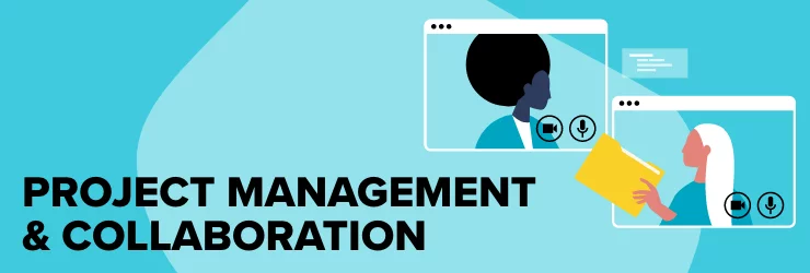 Project management and collaboration infographic
