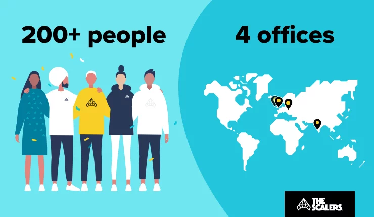 200 People and 4 offices