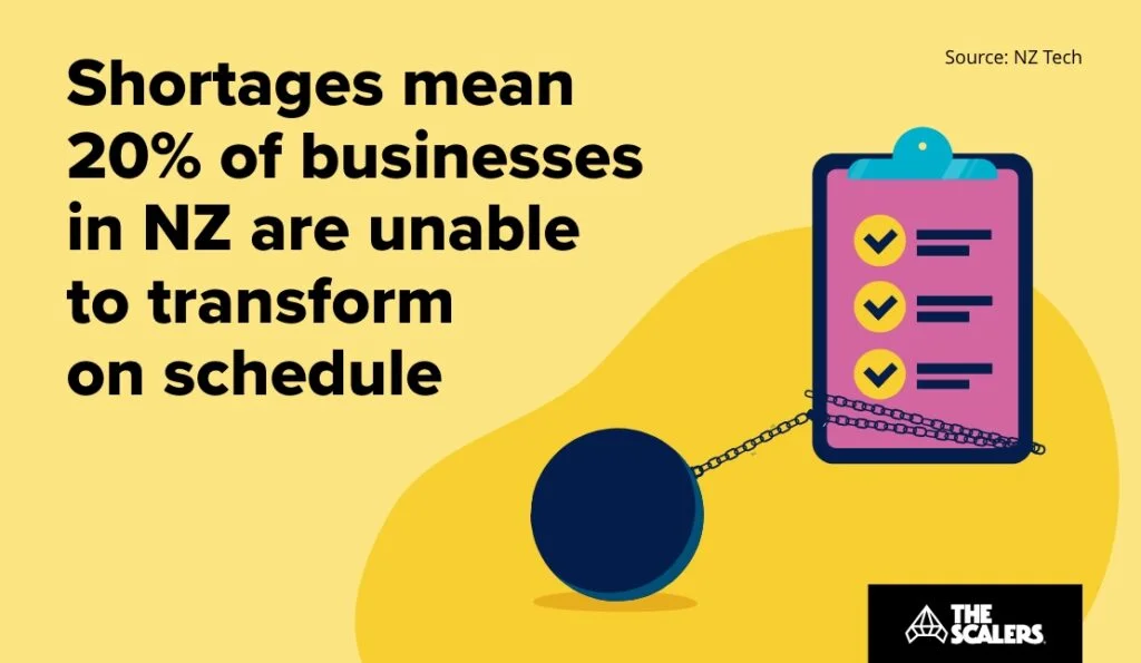 Businesses in NZ are unable to transform on schedule