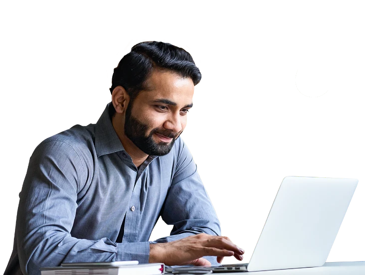 man with laptop