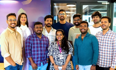 team group photo indoors