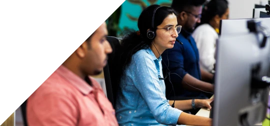 Engineers working together in a dedicated offshore development team supporting global technology companies